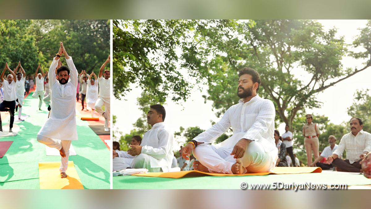 Kinjarapu Rammohan Naidu, Kinjarapu Ram Mohan Naidu, Ram Mohan Naidu, Bharatiya Janata Party, BJP, Airports Authority of India, 11th International Day of Yoga, International Day of Yoga, Yoga Day, International Day of Yoga 2025