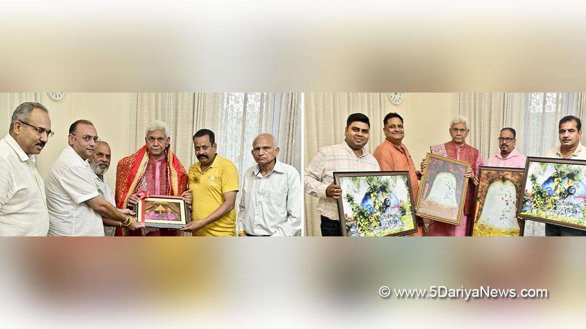 Manoj Sinha, Lieutenant Governor JK, Raj Bhavan, Jammu, Srinagar, Kashmir, Jammu And Kashmir, Sandeep Sharma, Shri Amarnath Ji Yatra Welfare Society, Akhil Bharatiya Mahajan Phagetra Biradari