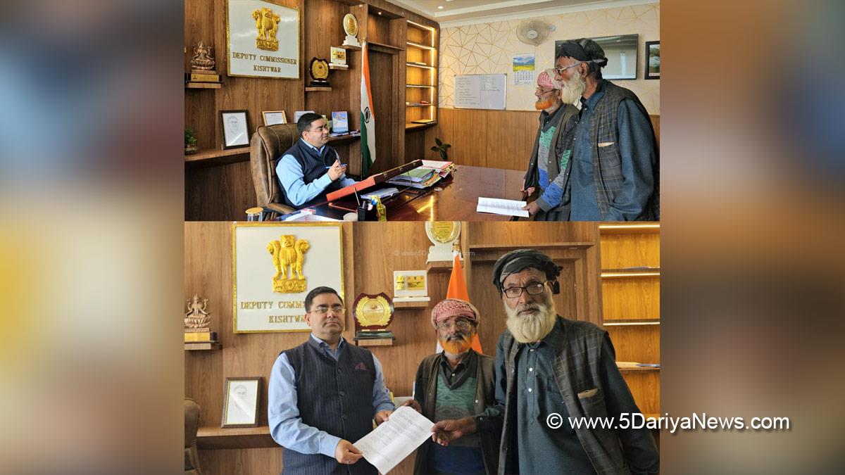 Rajesh Kumar Shavan, Kishtwar, DDC Kishtwar, District Development Commissioner Kishtwar, Kashmir, Jammu And Kashmir, Jammu, District Administration Kishtwar, Dharti Abha Janjatiya Gramin Utkarsh Abhiyan