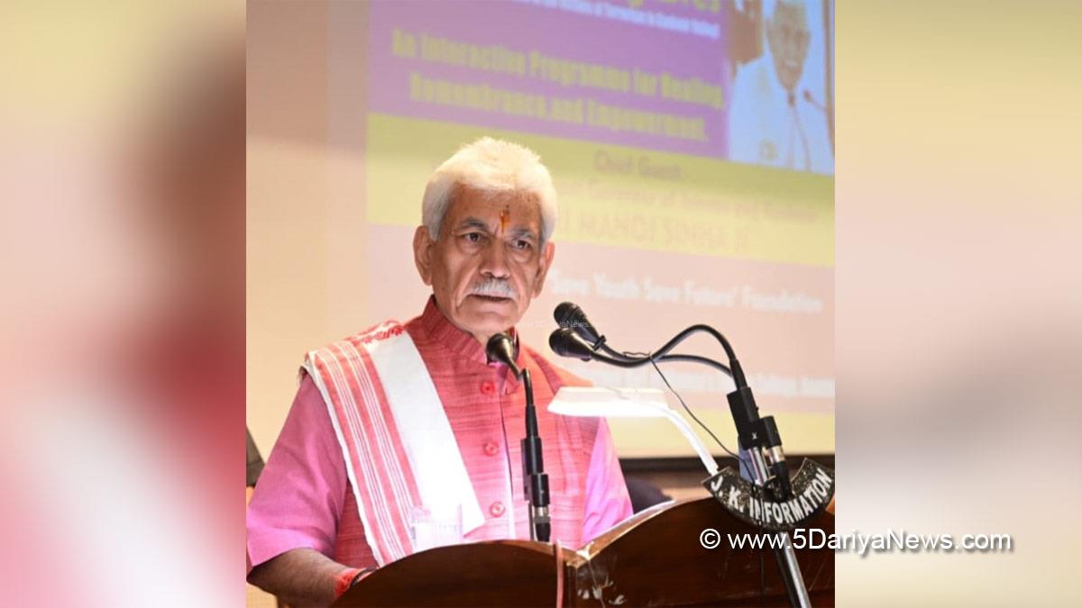 Manoj Sinha, Lieutenant Governor JK, Raj Bhavan, Jammu, Srinagar, Kashmir, Jammu And Kashmir
