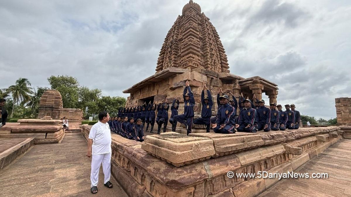 Pralhad Joshi, BJP, Bharatiya Janata Party, UNESCO World Heritage Site, Pattadakallu, Bagalkot, Karnataka, 11th International Day of Yoga, International Day of Yoga, Yoga Day, International Day of Yoga 2025