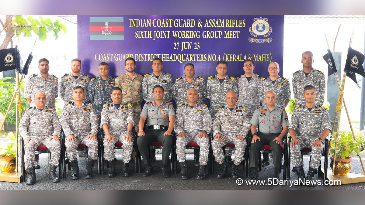 Military, Indian Coast Guard, ICG, Assam Rifles, Joint Working Group, JWG, 6th Joint Working Group