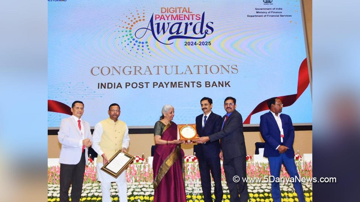 Nirmala Sitharaman, Union Minister for Finance and Corporate Affairs, BJP, Bharatiya Janata Party, Pankaj Chaudhary, India Post Payments Bank, IPPB