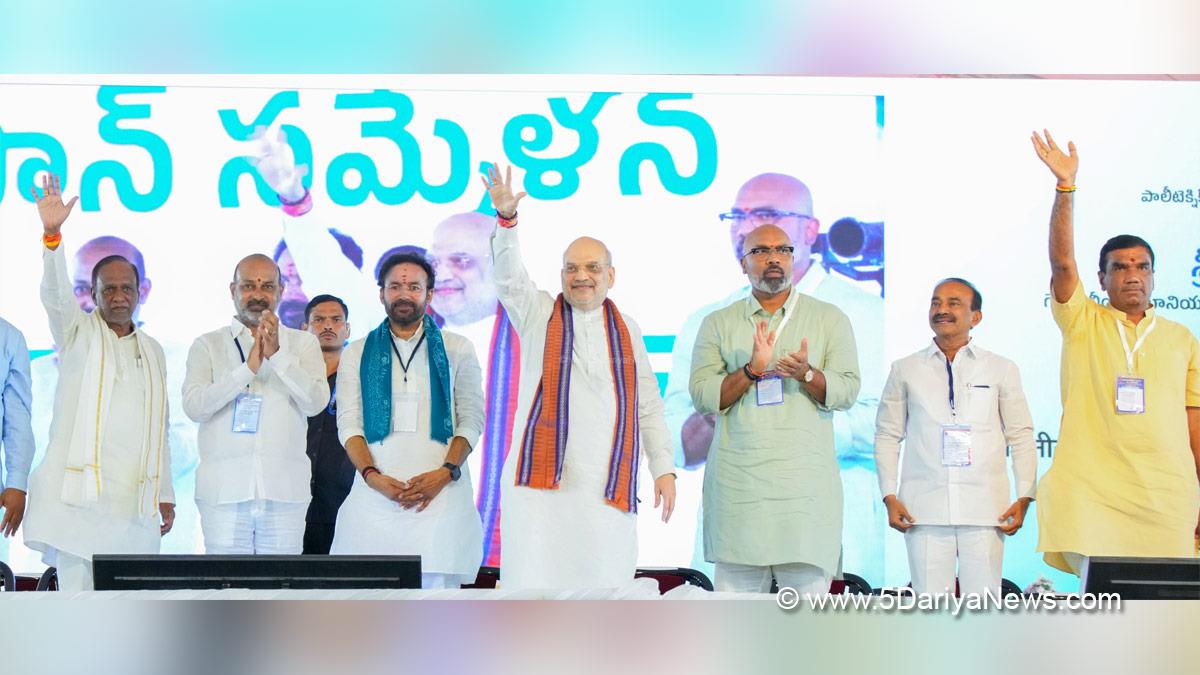 Amit Shah, Union Home Minister, BJP, Bharatiya Janata Party, Minister of Cooperation, Gangapuram Kishan Reddy, G Kishan Reddy, Kisan Maha Sammelan