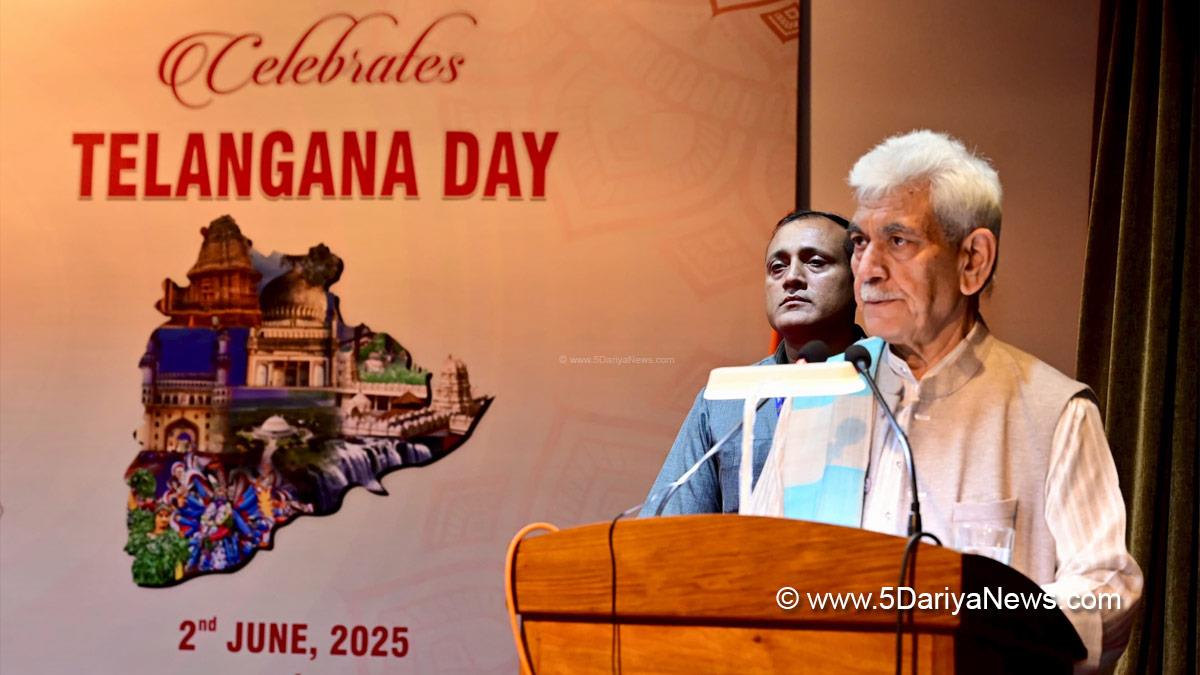 Manoj Sinha, Lieutenant Governor JK, Raj Bhavan, Jammu, Srinagar, Kashmir, Jammu And Kashmir, Telangana Formation Day