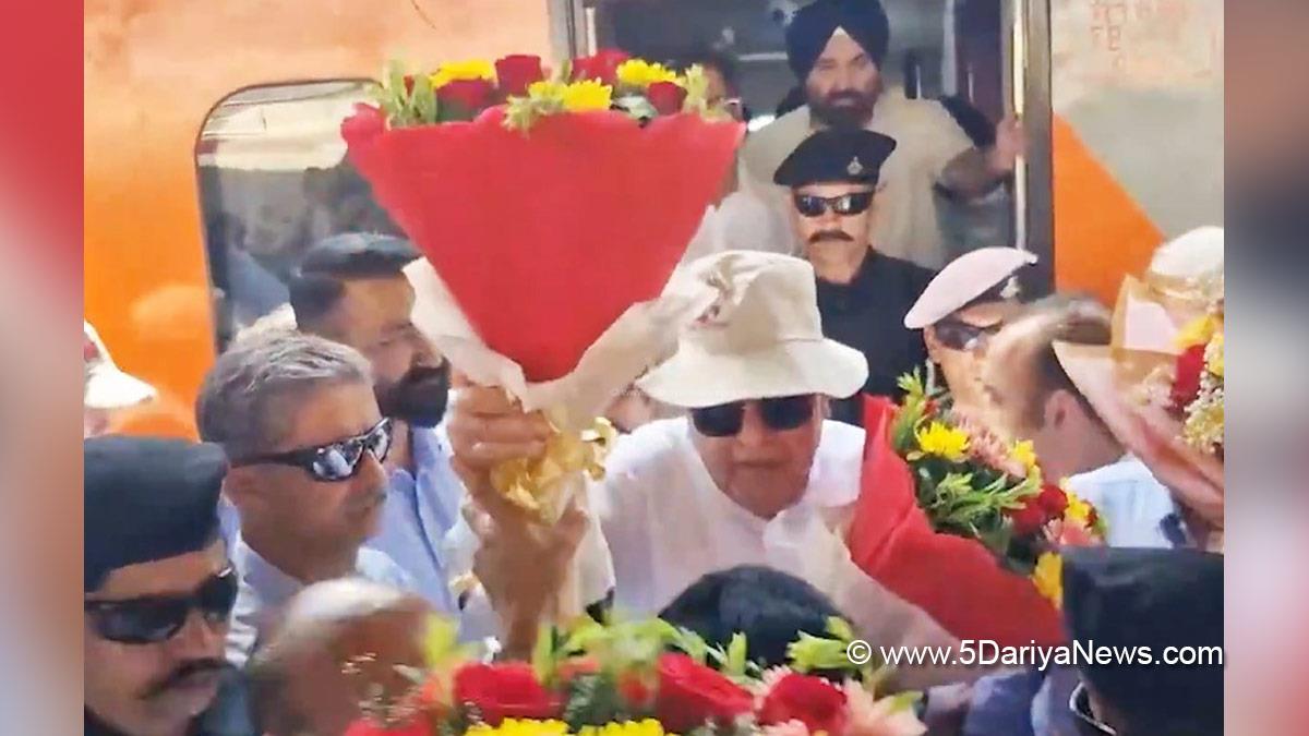 Dr Farooq Abdullah, National Conference, National Conference Presidemt, Vande Bharat, Vande Bharat Kashmir, Vande Bharat Train