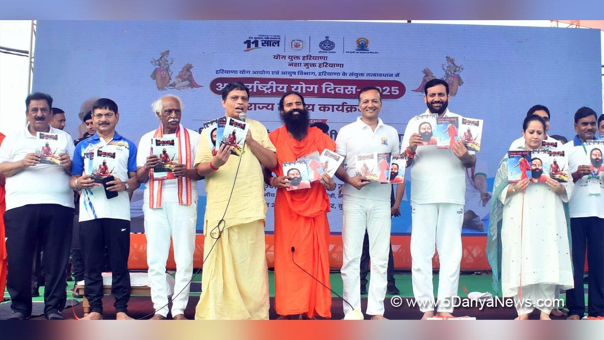 Nayab Singh Saini, Haryana, Bharatiya Janata Party, BJP, Haryana Chief Minister, Chief Minister of Haryana, BJP Haryana, Subhash Sudha, Arti Singh Rao, Naveen Jindal, Baba Ramdev, Bandaru Dattatreya, Haryana Governor, 11th International Yoga Day