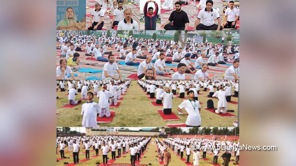Sakeena Masood, Sakeena Itoo, Jammu and Kashmir National Conference, National Conference, Kashmir, Jammu And Kashmir, Jammu, International Day of Yoga, International Day of Yoga 2025, 11th International Yoga Day