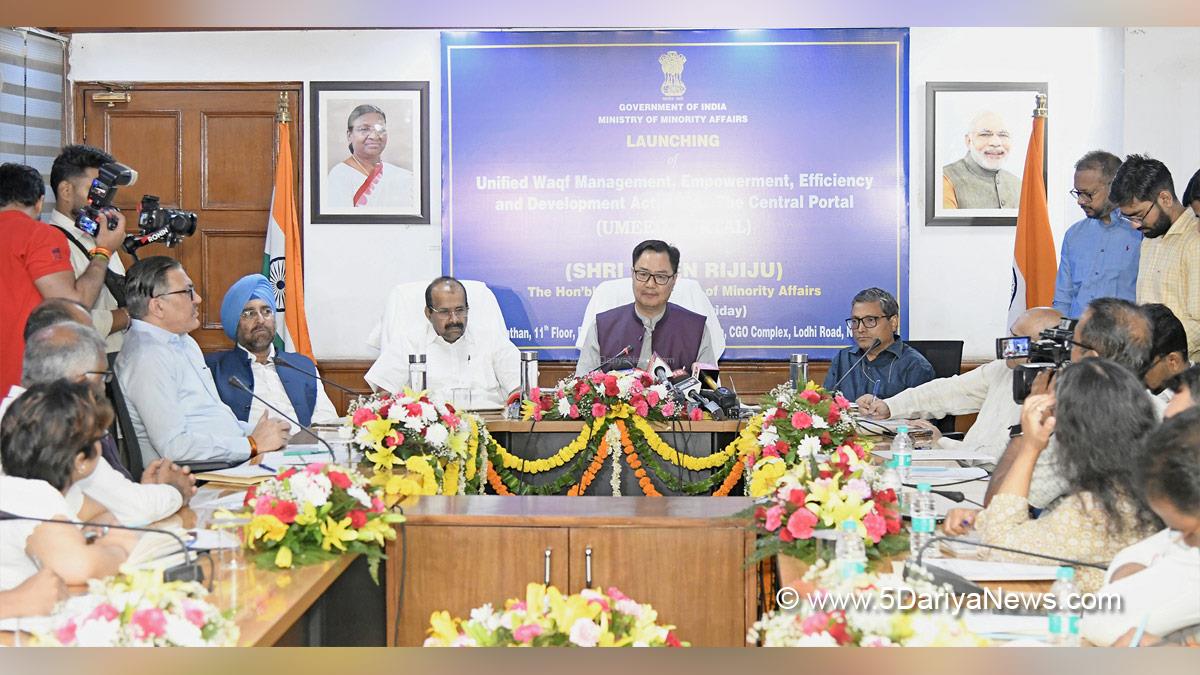 Kiren Rijiju, BJP, Bharatiya Janata Party, Union Minister of Law and Justice, George Kurian, UMEED Portal, Waqf Management, Waqf Reform