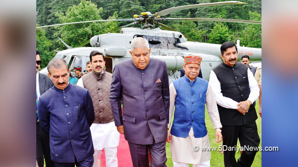 Jagdeep Dhankhar, Vice President of India, BJP, Bharatiya Janata Party, Shiv Pratap Shukla, Sukhvinder Singh Sukhu, Himachal Pradesh, Himachal, Congress, Indian National Congress, Himachal Congress, Shimla, Chief Minister of Himachal Pradesh, Mukesh Agnihotri, Vikramaditya Singh