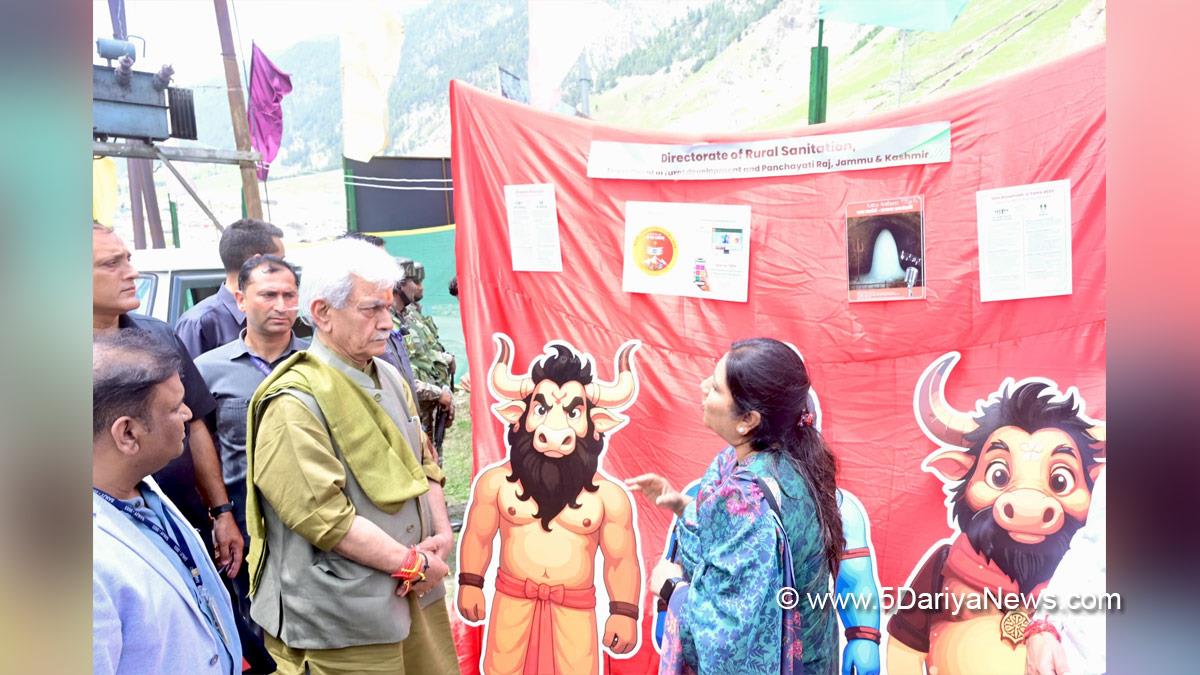 Manoj Sinha, Lieutenant Governor JK, Raj Bhavan, Jammu, Srinagar, Kashmir, Jammu And Kashmir, Shri Amarnath Ji Yatra, Shri Amarnathji Yatra 2025, Amarnathji Yatra, Amarnathji Yatra 2025, Shri Amarnath Ji Pilgrimage, Shri Amarnathji Shrine Board, SASB, SANJY 2025