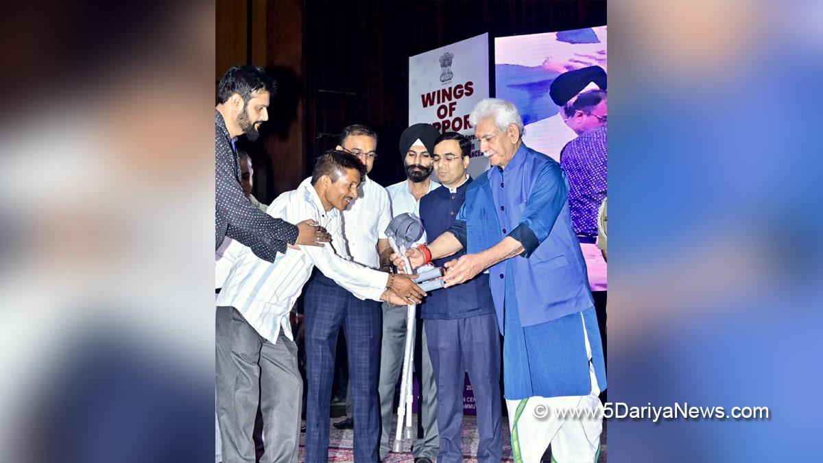 Manoj Sinha, Lieutenant Governor JK, Raj Bhavan, Jammu, Srinagar, Kashmir, Jammu And Kashmir, Rashtriya Vayoshri Yojana, RVY, Integrated Social Security Scheme, ISSS