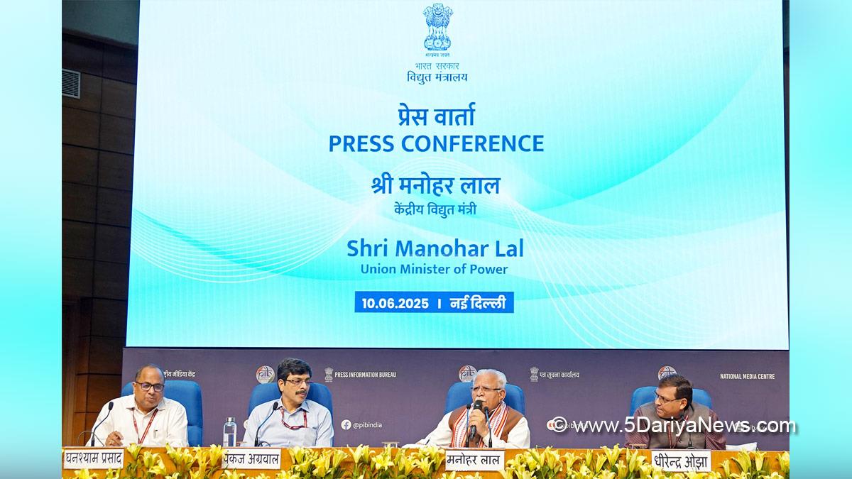 Manohar Lal Khattar, Union Minister of Power and Minister of Housing and Urban Affairs, Ministry of Power and Minister of Housing and Urban Affairs, BJP, Bharatiya Janata Party