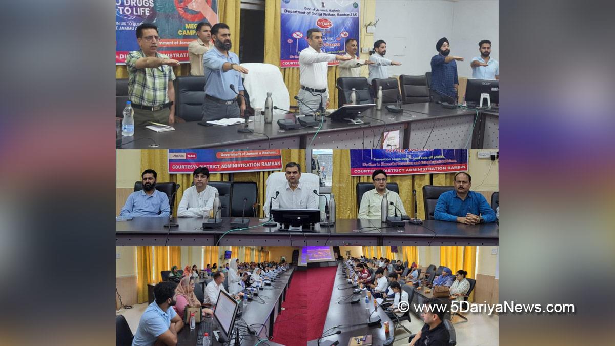 Mohammad Alyas Khan, Ramban, Deputy Commissioner Ramban, Kashmir, Jammu And Kashmir, Jammu, District Administration Ramban, International Day Against Drug Abuse