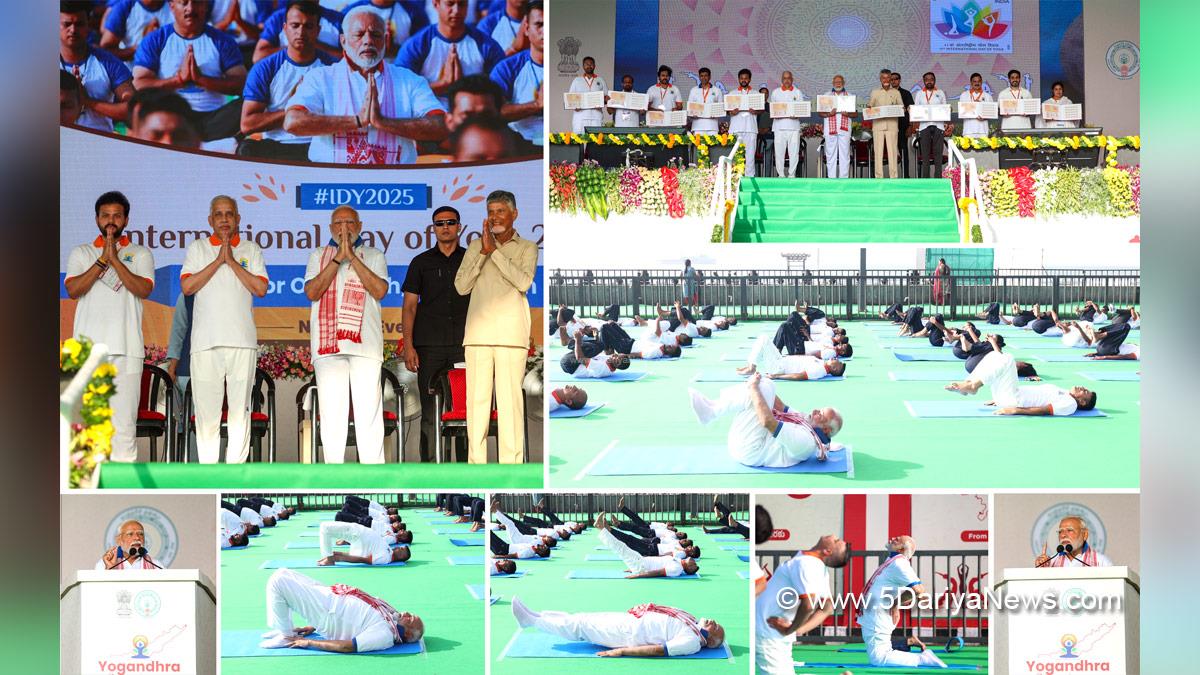 Narendra Modi, Modi, BJP, Bharatiya Janata Party, Prime Minister of India, Prime Minister, Narendra Damodardas Modi, Visakhapatnam, Andhra Pradesh, 11th International Day of Yoga, International Day of Yoga, Yoga Day, International Day of Yoga 2025