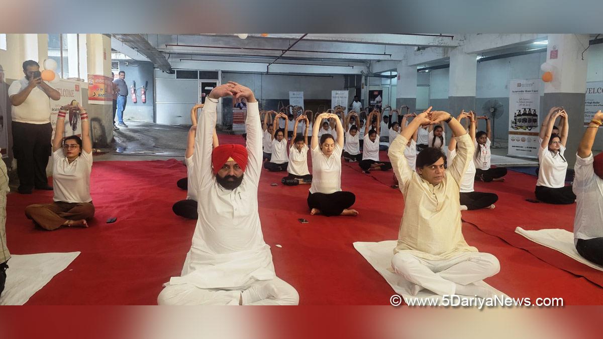 Laljit Singh Bhullar, AAP, Aam Aadmi Party, Aam Aadmi Party Punjab, AAP Punjab, Government of Punjab, Punjab Government, Mohali, Sahibzada Ajit Singh Nagar, 11th International Yoga Day, CM di Yogshala