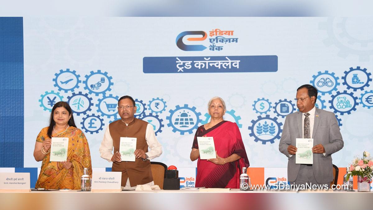 Nirmala Sitharaman, Union Minister for Finance and Corporate Affairs, BJP, Bharatiya Janata Party, Export Import Bank of India, EXIM, Pankaj Chaudhary, Exim Bank Trade Conclave
