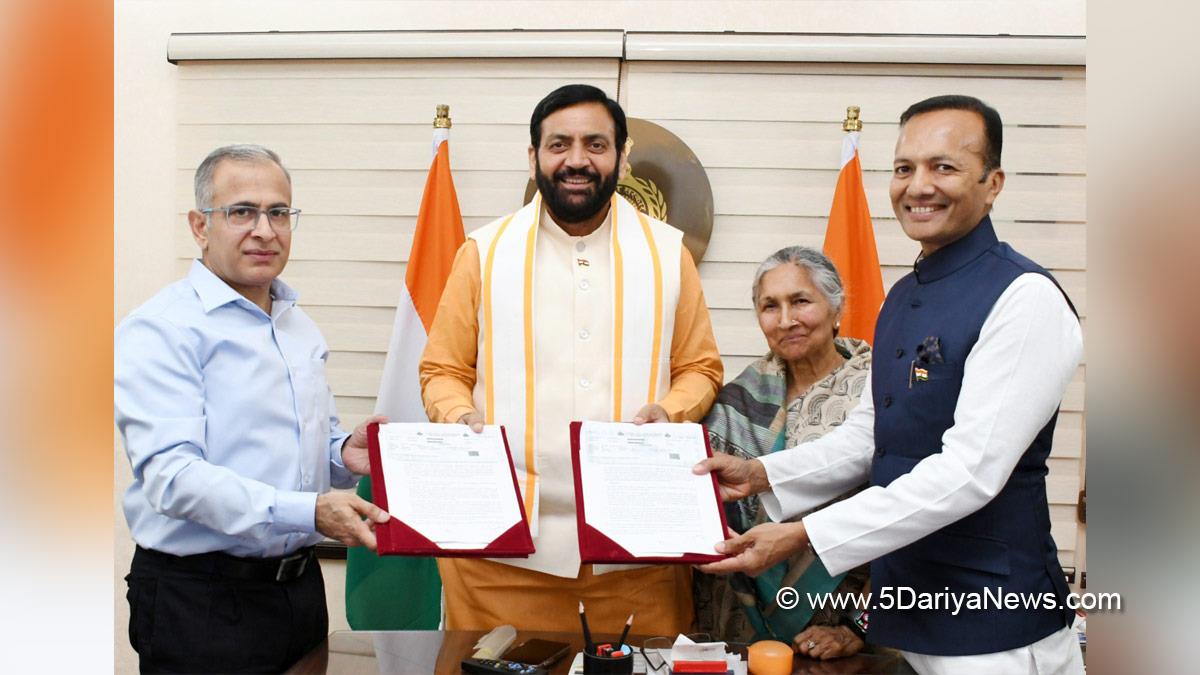 Nayab Singh Saini, Haryana, Bharatiya Janata Party, BJP, Haryana Chief Minister, Chief Minister of Haryana, BJP Haryana, Naveen Jindal, Naveen Jindal Foundation, Mahatma Jyotiba Phule International Skill Centre, Mahatma Jyotiba Phule ITI Bahlolpur, Kurukshetra, Savitri Jindal