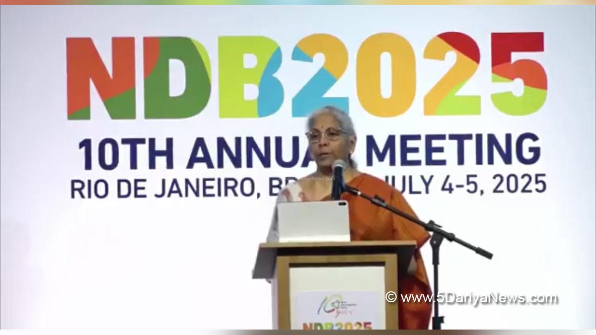 Nirmala Sitharaman, Union Minister for Finance and Corporate Affairs, BJP, Bharatiya Janata Party, Rio de Janeiro, New Development Bank