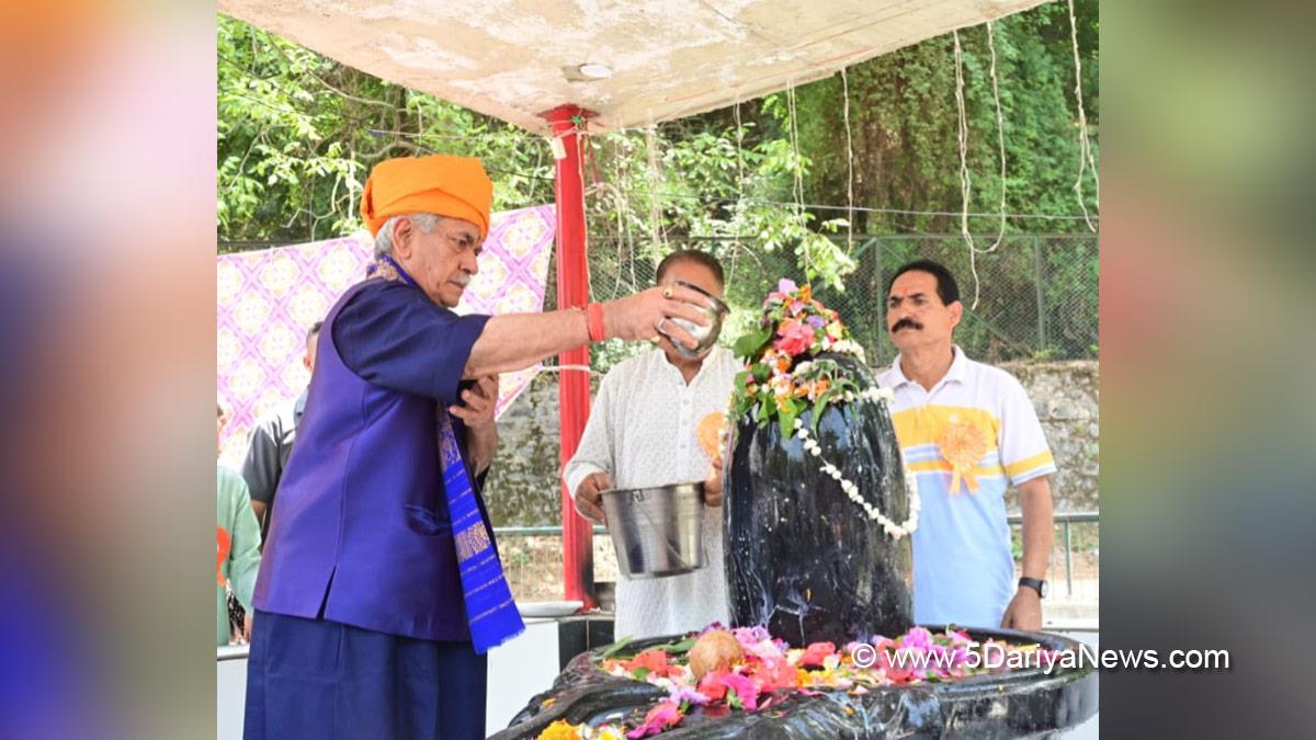 Manoj Sinha, Lieutenant Governor JK, Raj Bhavan, Jammu, Srinagar, Kashmir, Jammu And Kashmir, Harbah Utsav, Mata Sidh Lakshmi Temple, Teerathraj Lok Bhawan, Anantnag