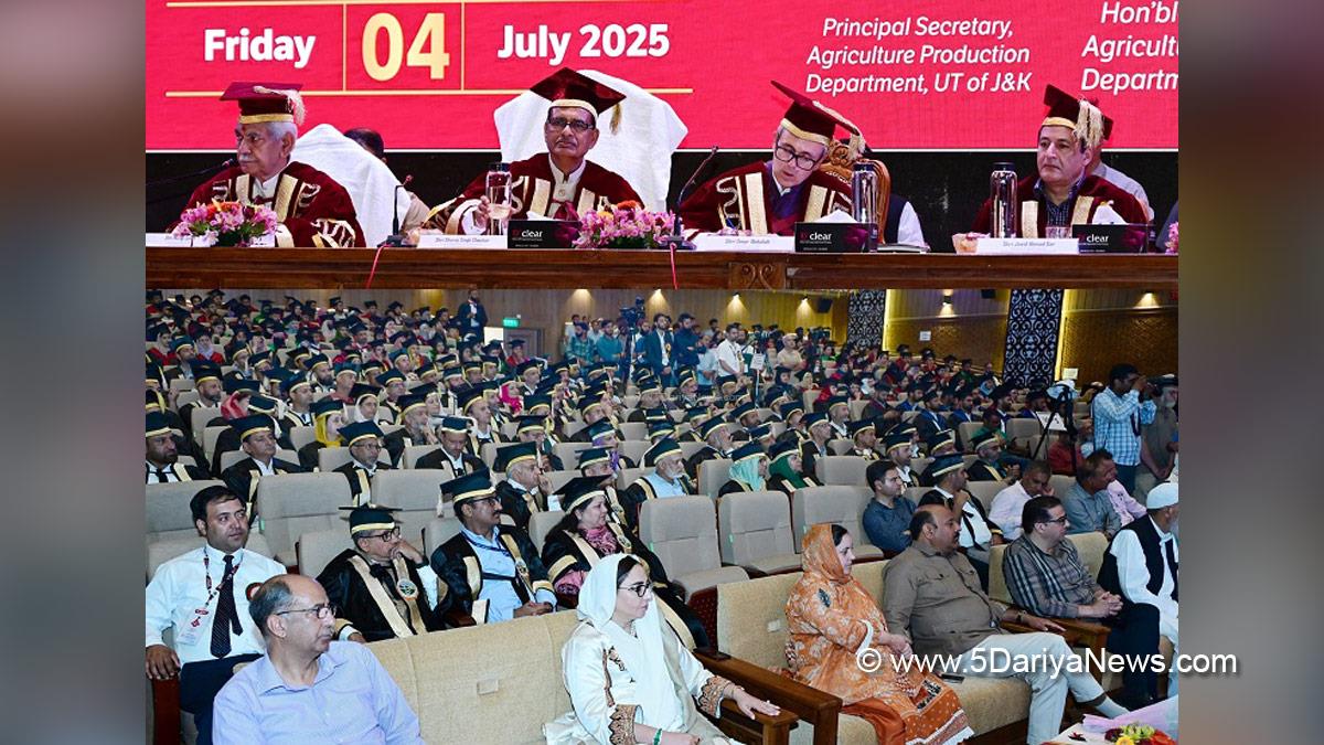 Omar Abdullah, Chief Minister of JK, Jammu and Kashmir National Conference, National Conference, Srinagar, Kashmir, Jammu And Kashmir, Jammu, Shivraj Singh Chouhan, Shivraj Chauhan, BJP, Bharatiya Janata Party, Manoj Sinha, Lieutenant Governor JK, Raj Bhavan, Javid Ahmad Dar, Javid Dar, Atal Dulloo, SKUAST Kashmir