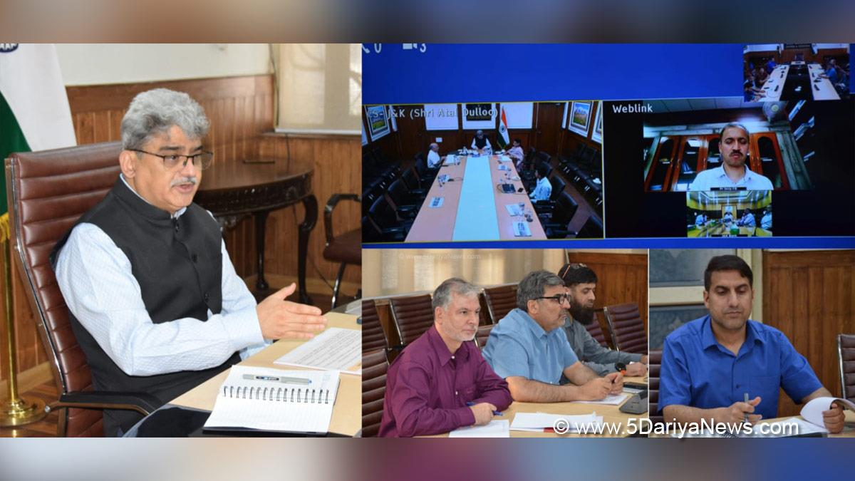 Atal Dulloo, Kashmir, Jammu And Kashmir, Jammu, Chief Secretary Kashmir