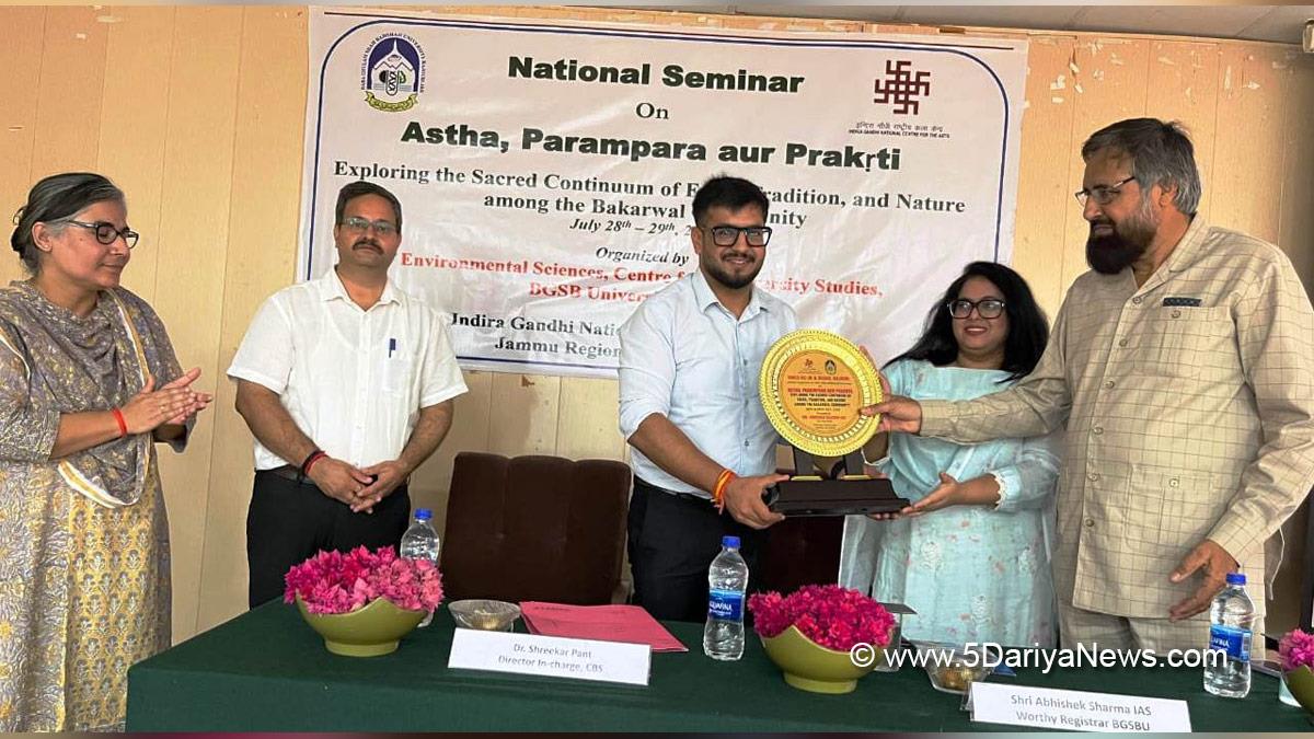 Abhishek Sharma, Rajouri, DDC Rajouri, District Development Commissioner Rajouri, Kashmir, Jammu And Kashmir, Jammu, District Administration Rajouri, Baba Ghulam Shah Badshah University, BGSBU, Indira Gandhi National Centre for the Arts, IGNCA