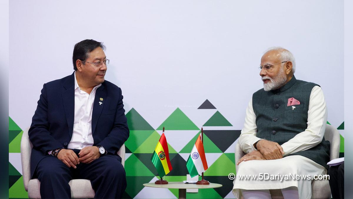 Narendra Modi, Modi, BJP, Bharatiya Janata Party, Prime Minister of India, Prime Minister, Narendra Damodardas Modi, 17th BRICS Summit, Rio de Janeiro, Brazil, President of Bolivia, Luis Arce Catacora