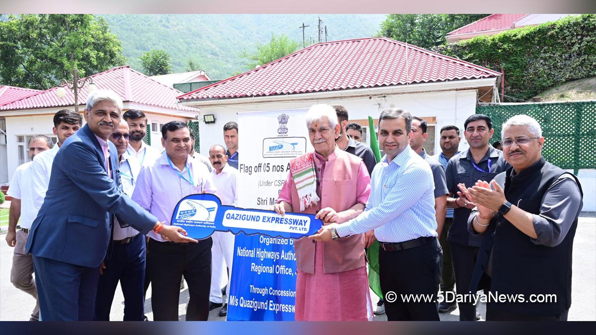 Manoj Sinha, Lieutenant Governor JK, Raj Bhavan, Jammu, Srinagar, Kashmir, Jammu And Kashmir, Mohammad Alyas Khan, Ramban, Deputy Commissioner Ramban, DC Ramban, National Highways Authority of India, NHAI