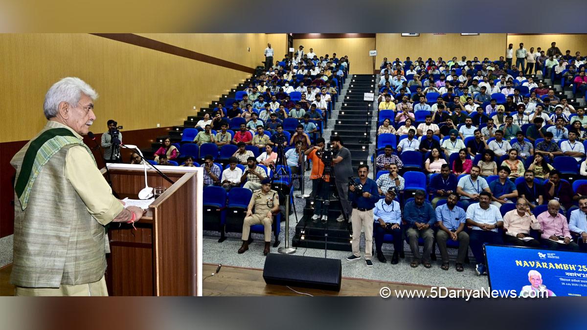 Manoj Sinha, Lieutenant Governor JK, Raj Bhavan, Jammu, Srinagar, Kashmir, Jammu And Kashmir, Navarambh, Indian Institutes of Technology, IIT, IIT Jammu