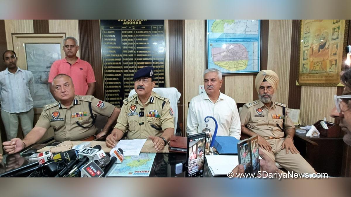 Crime News Punjab, Punjab Police, Police, Crime News, Fazilka Police, Fazilka, Arpit Shukla, Special Director General of Police