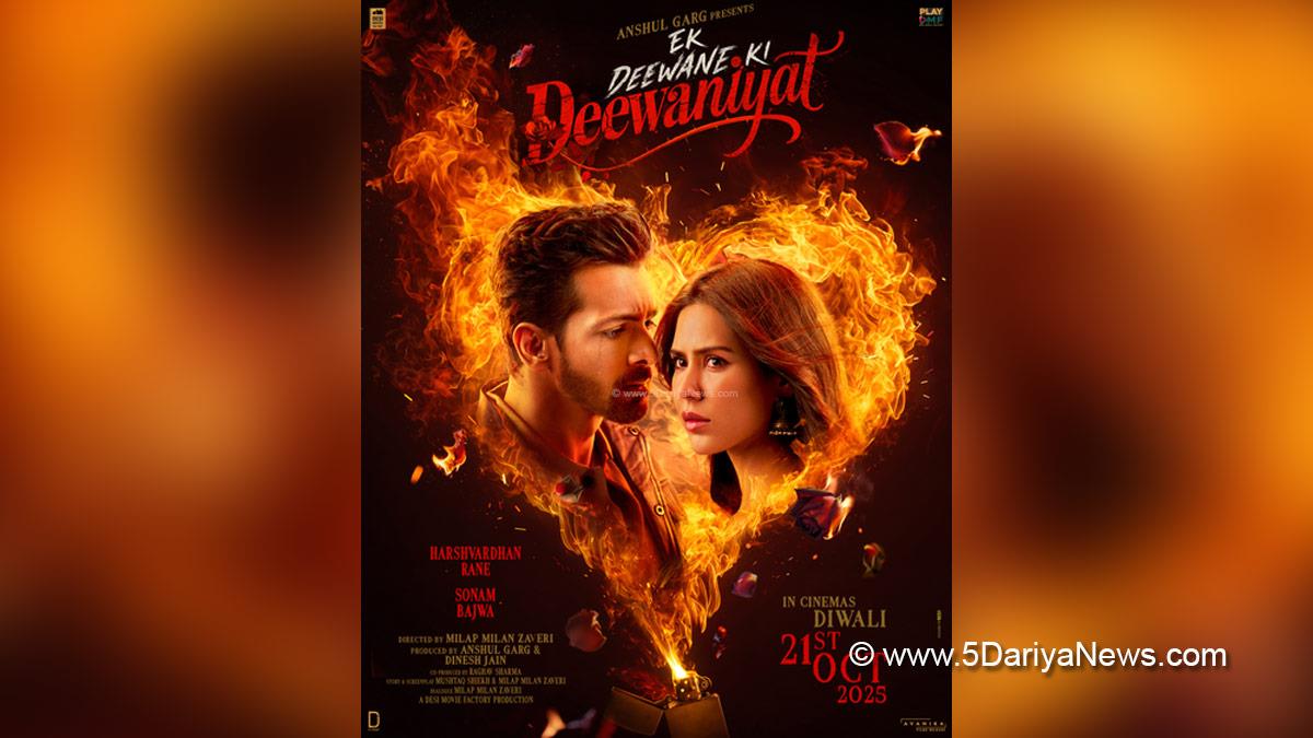 Bollywood, Entertainment, Mumbai, Actor, Actress, Cinema, Hindi Films, Movie, Mumbai News, Harshvardhan Rane, Sonam Bajwa, Ek Deewane Ki Deewaniyat, Ek Deewane Ki Deewaniyat Teaser