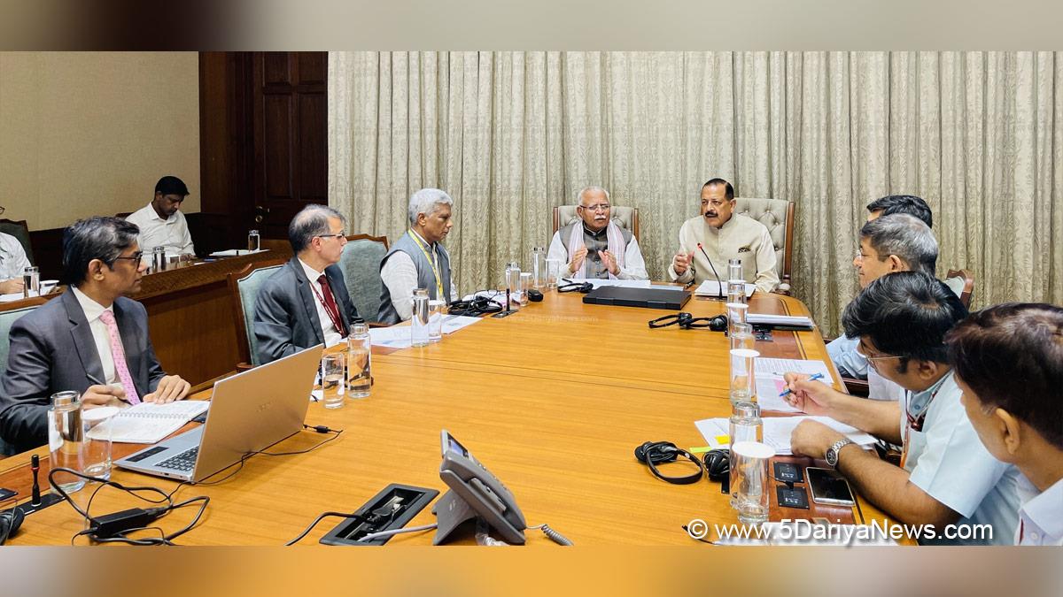 Manohar Lal Khattar, Union Minister of Power and Minister of Housing and Urban Affairs, Ministry of Power and Minister of Housing and Urban Affairs, BJP, Bharatiya Janata Party, Dr Jitendra Singh, Union Minister of Earth Sciences