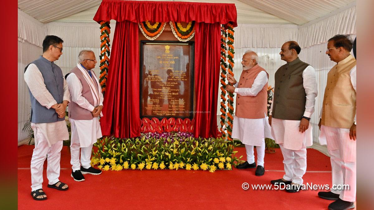 Narendra Modi, Modi, BJP, Bharatiya Janata Party, Prime Minister of India, Prime Minister, Narendra Damodardas Modi, Om Birla, Lok Sabha Speaker, Manohar Lal Khattar, Union Minister of Power and Minister of Housing and Urban Affairs, Ministry of Power and Minister of Housing and Urban Affairs, Kiren Rijiju, Union Minister of Parliamentary Affairs and Minority Affairs, Baba Kharak Singh, BKS, Baba Kharak Singh Marg, BKS Marg