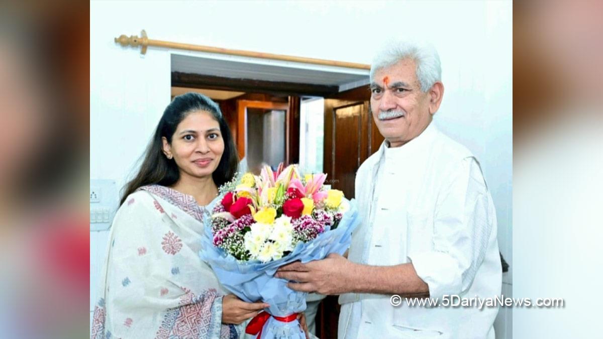 Manoj Sinha, Lieutenant Governor JK, Raj Bhavan, Jammu, Srinagar, Kashmir, Jammu And Kashmir, Raksha Nikhil Khadse, Raksha Khadse, Bharatiya Janata Party, BJP