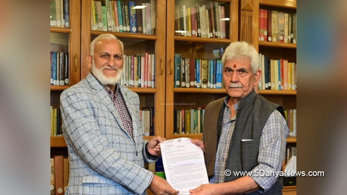 Manoj Sinha, Lieutenant Governor JK, Raj Bhavan, Jammu, Srinagar, Kashmir, Jammu And Kashmir, G M Saroori