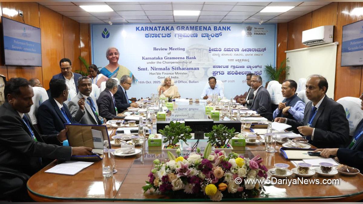 Nirmala Sitharaman, Union Minister for Finance and Corporate Affairs, BJP, Bharatiya Janata Party, Karnataka Grameena Bank, KaGB