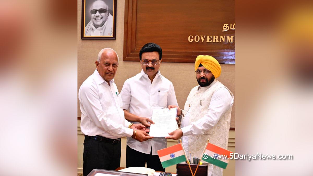 Harbhajan Singh ETO, AAP, Aam Aadmi Party, Aam Aadmi Party Punjab, AAP Punjab, Government of Punjab, Punjab Government, Barinder Kumar Goyal, MK Stalin, Muthuvel Karunanidhi Stalin, Tamil Nadu, Tamil Nadu Chief Minister, Chief Minister of Tamil Nadu, Chennai, Tamil Nadu